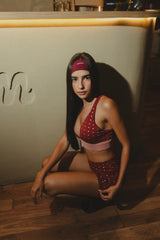 SET SHORT POLKA DOTS CHERRY