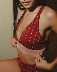 SET SHORT POLKA DOTS CHERRY